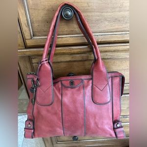 Vintage Fossil Reissue Satchel Leather Tote Bag               Pristine Condition